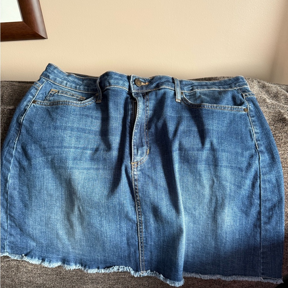 Denim Mini Skirt by Just Black